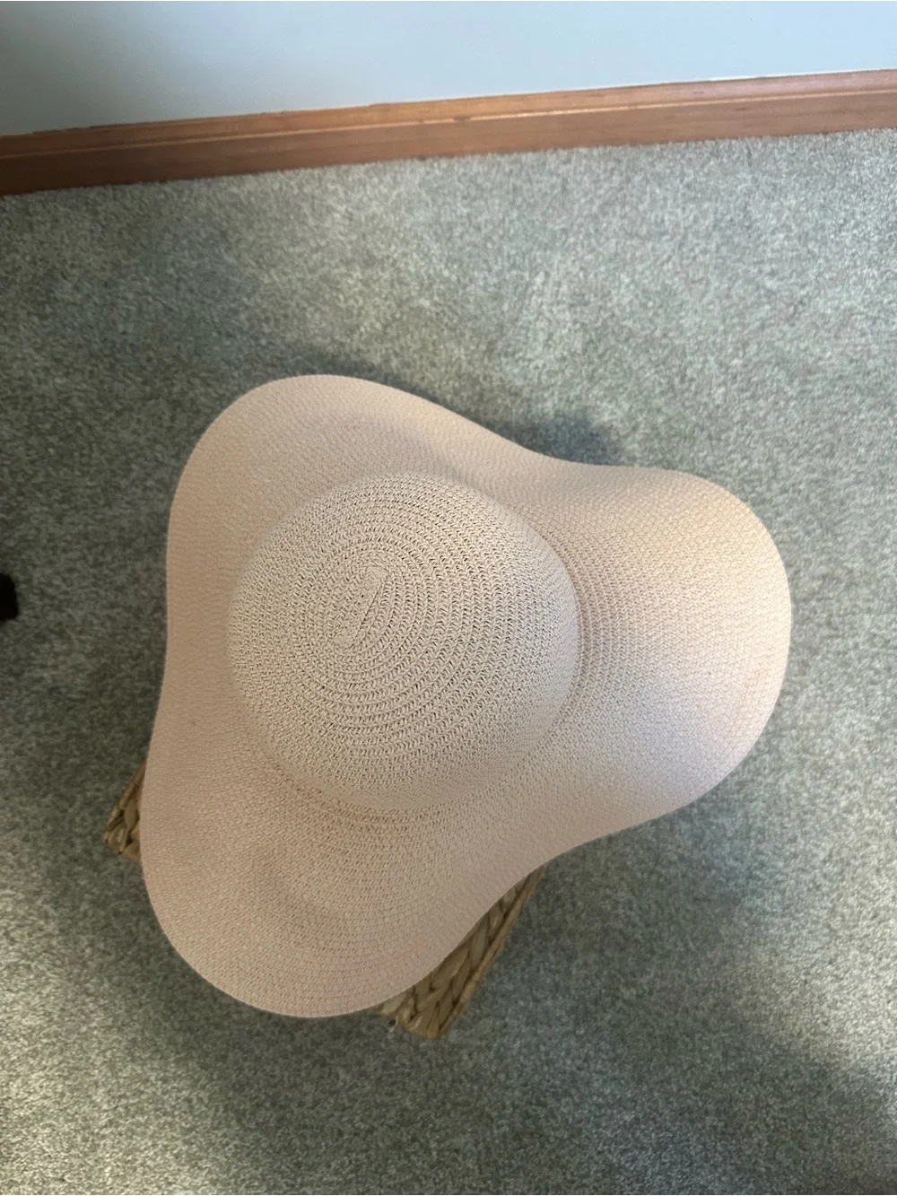 Wide Brim Women's Foldable Floppy Sun Hat - Light Pink